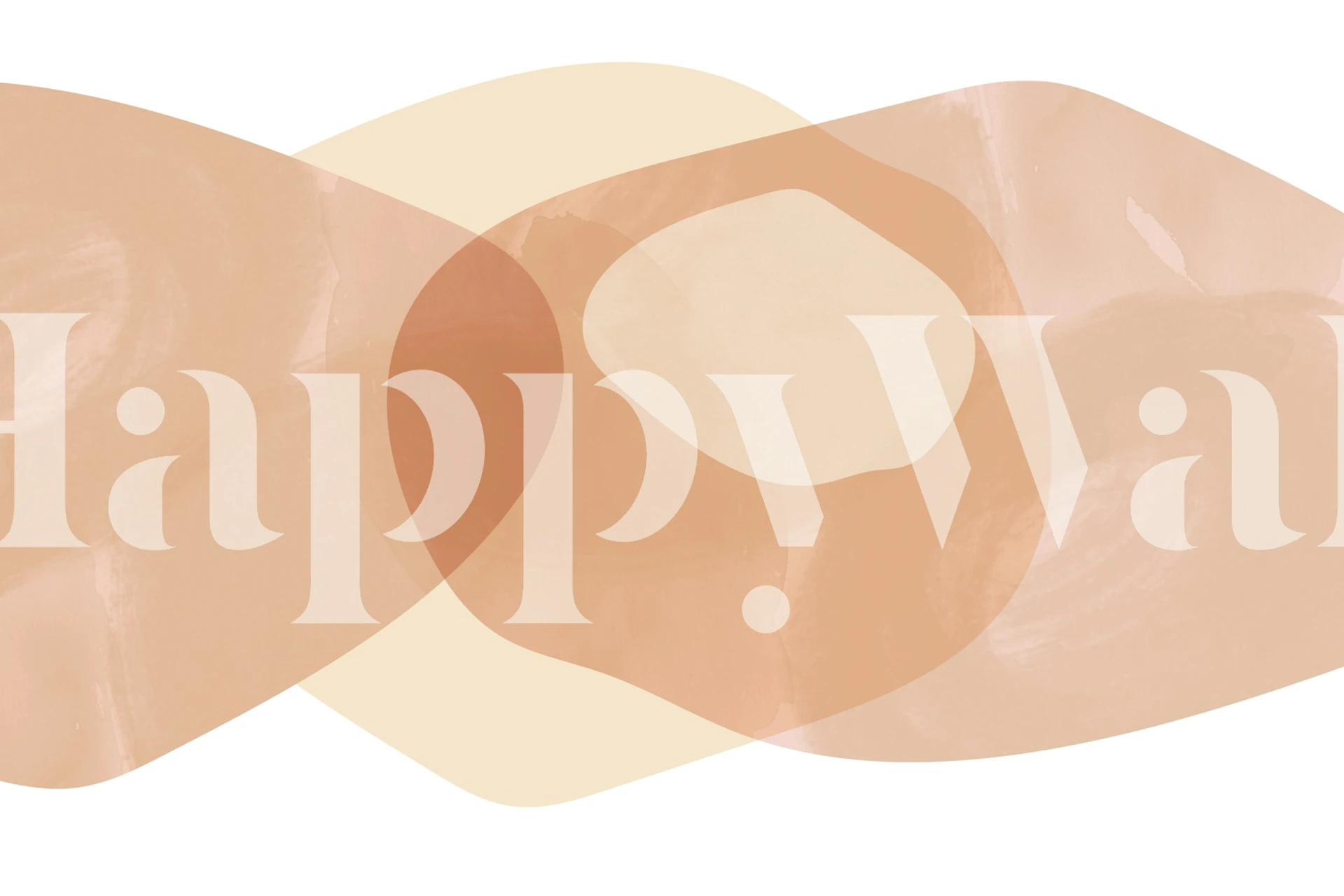 Peach Mid-Century Minimalism tapetti huoneessa