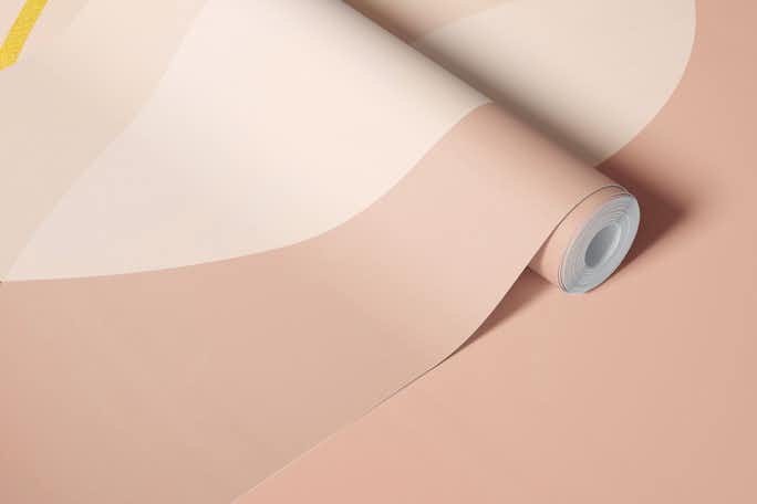 Peach Mid-Century Luxurywallpaper roll
