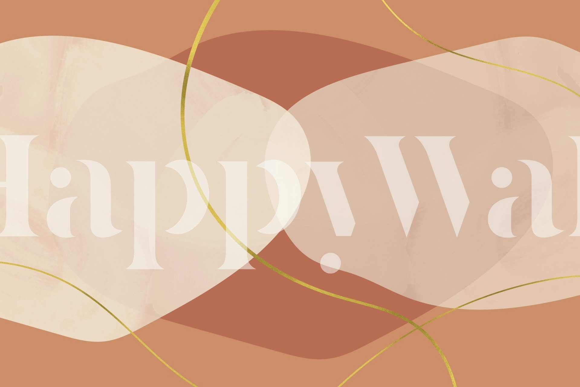 Peach Mid-Century Luxury design de papel de parede