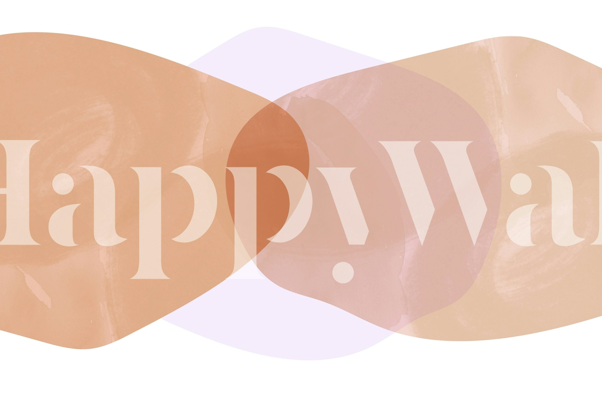 Peach Mid-Century Pastel wallpaper in a room