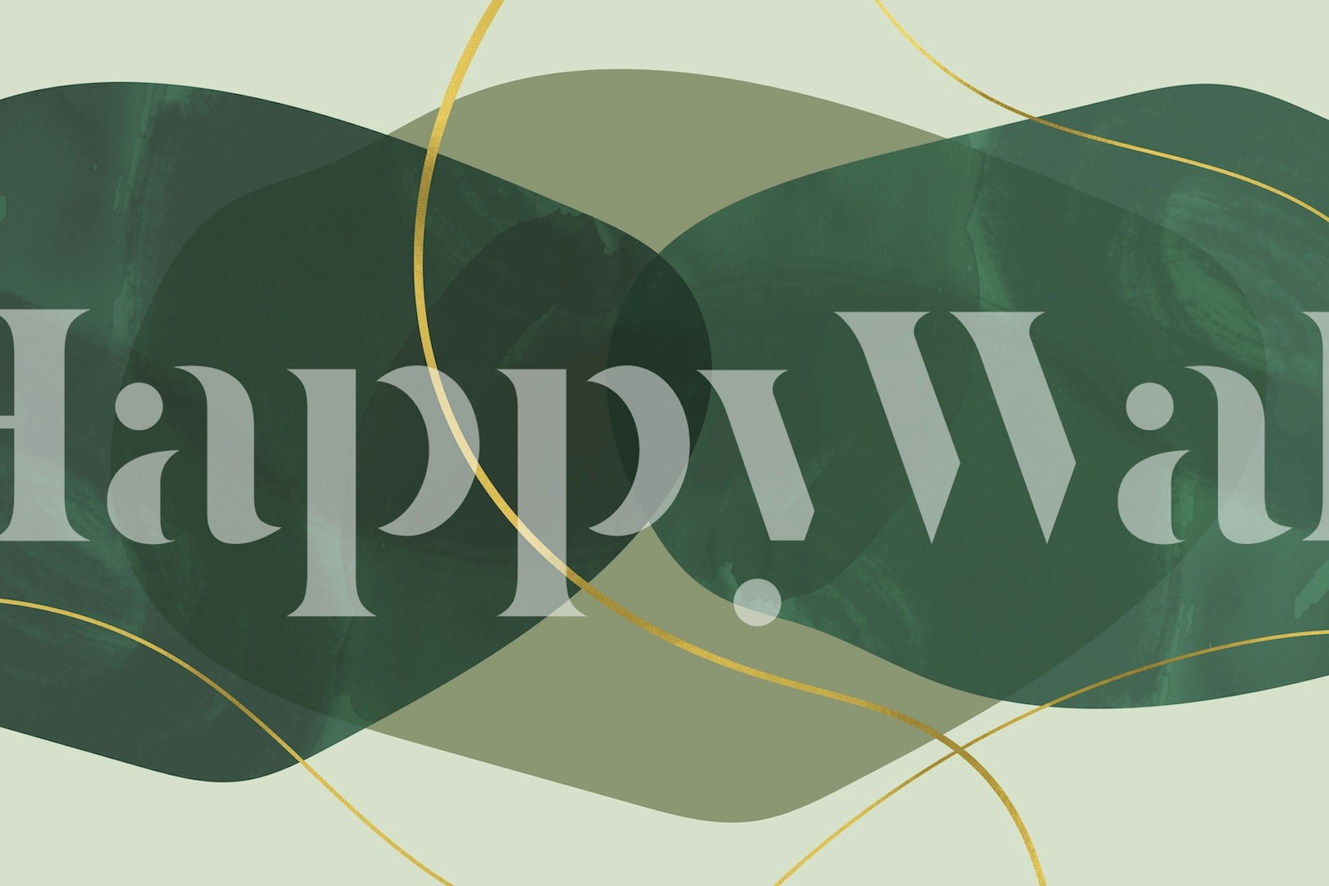 Green Mid-Century Luxury wallpaper design