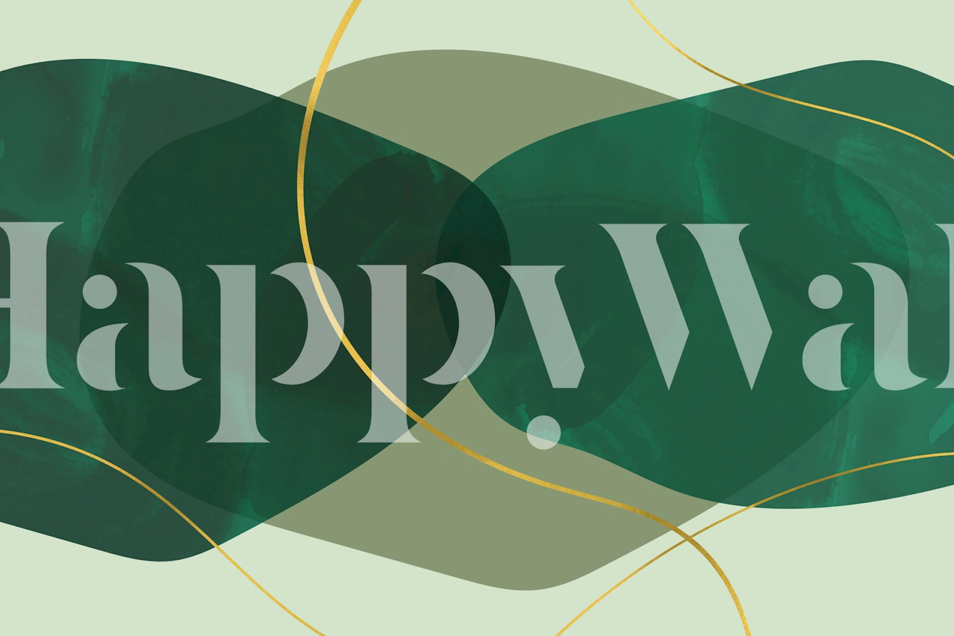 Grøn Mid-Century Luxury tapetdesign