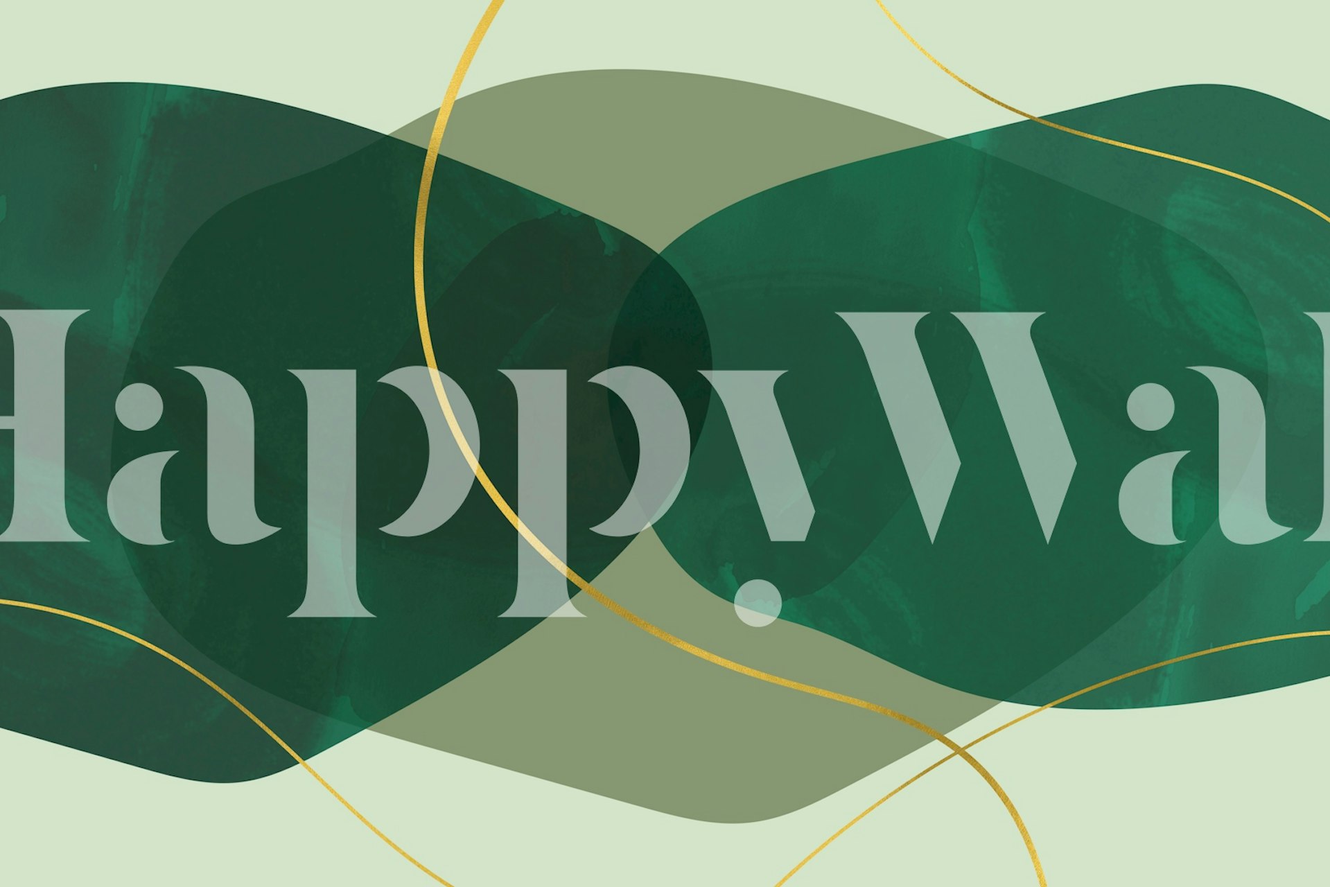 Green Mid-Century Luxury wallpaper design