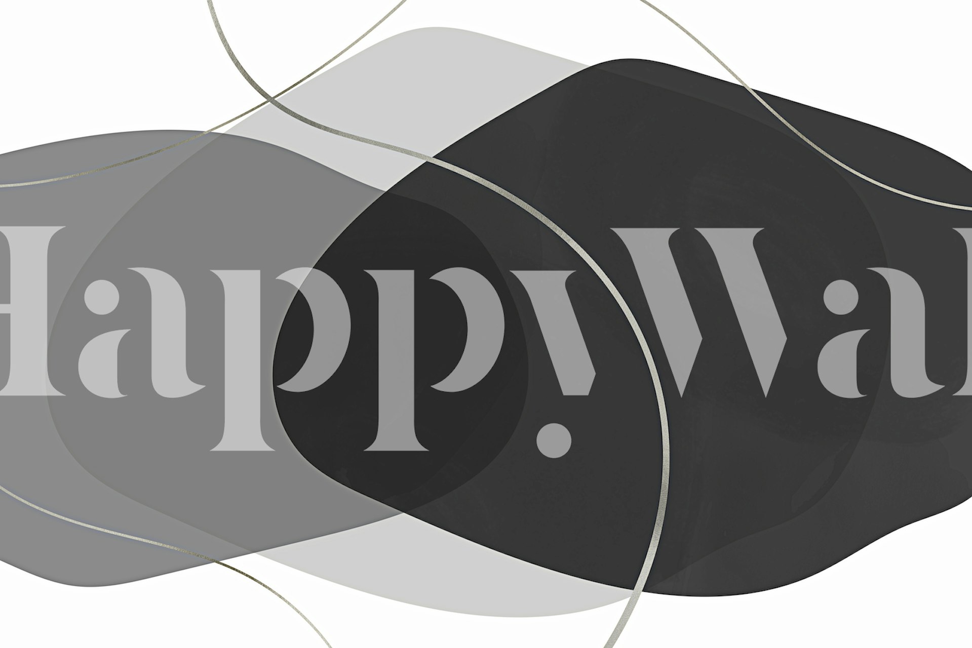 Abstract black and gray shapes with thin lines wallpaper