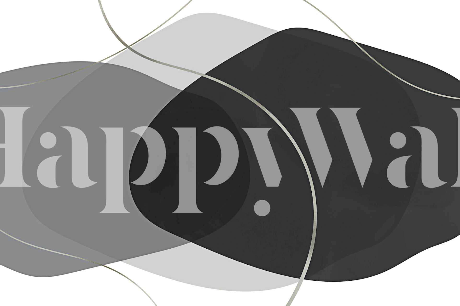 Abstract black and gray shapes with thin lines wallpaper