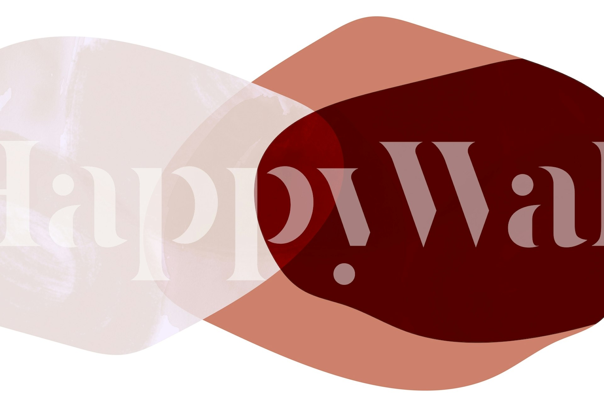 Abstract overlapping shapes in beige and red colors wallpaper