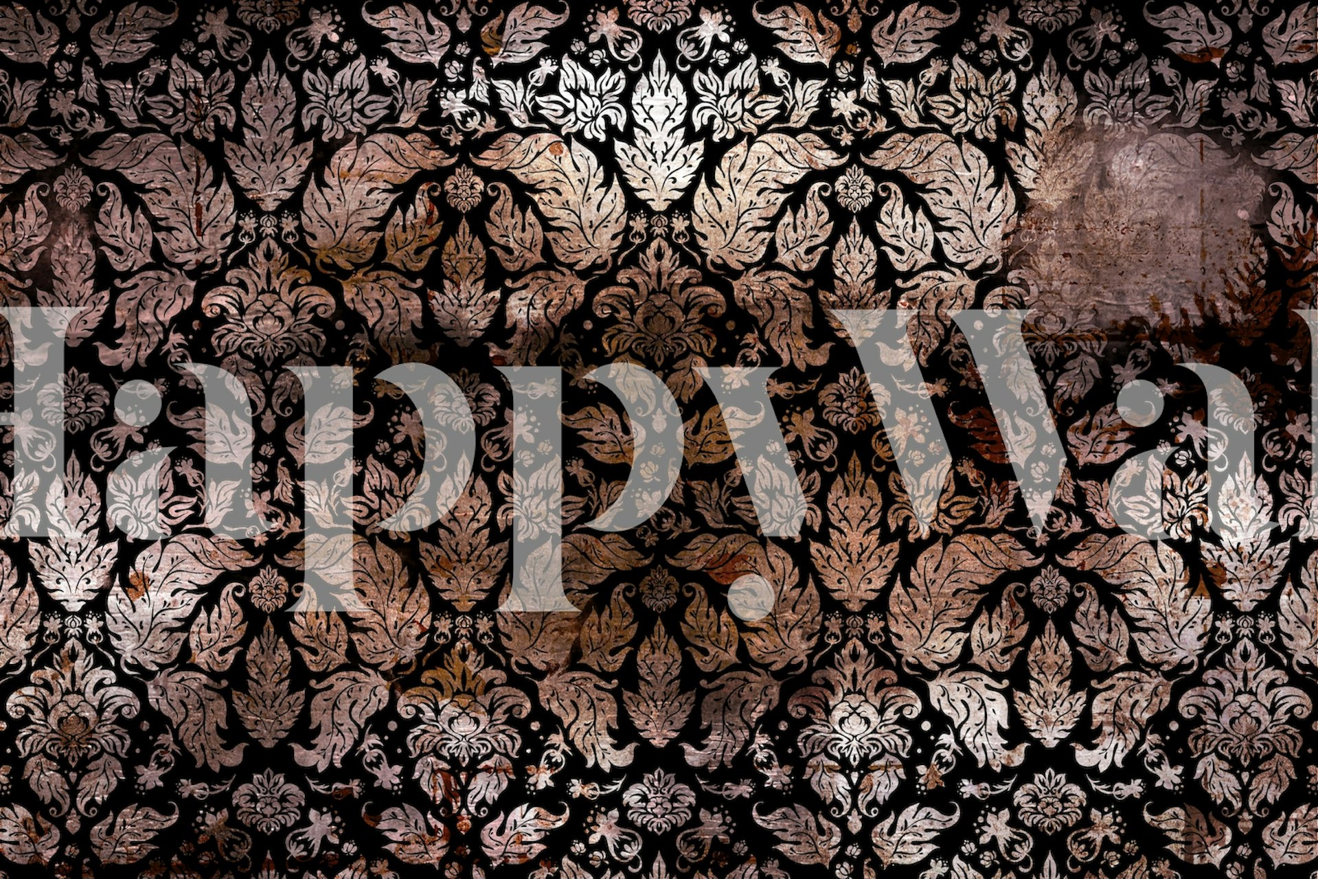 Mystic Damask Luxury Dark Ombre wallpaper sample