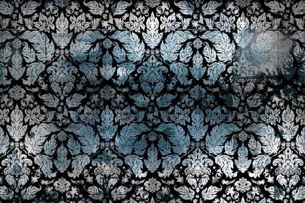 Damask Luxury Teal Ombre