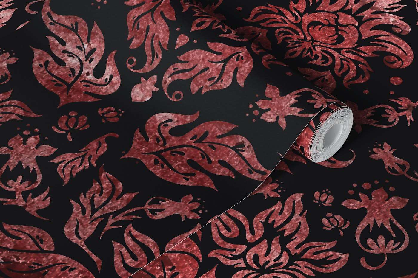 Damask Luxury Warm Monochrome wallpaper roll