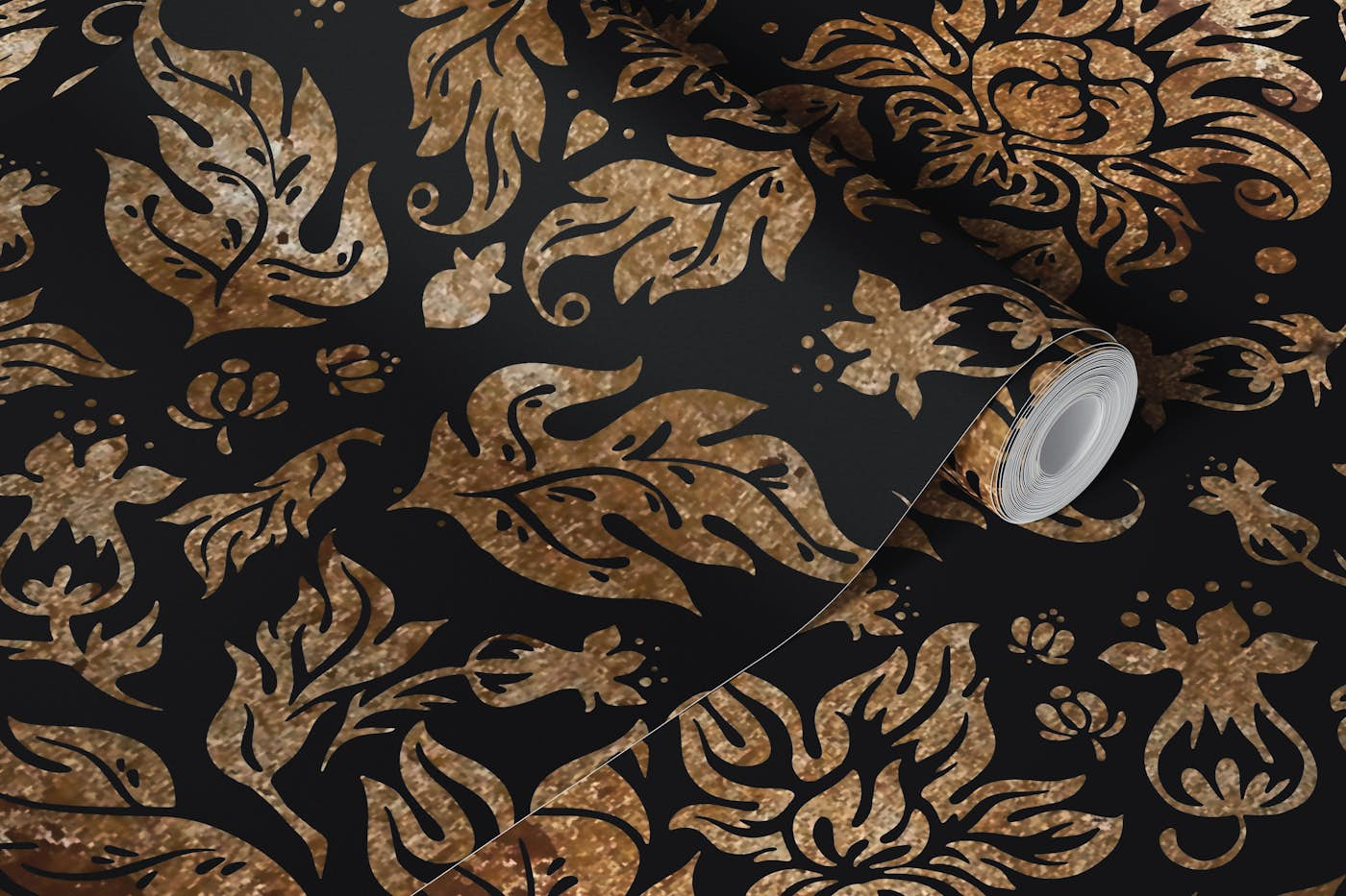 Damask Luxury Monochrome wallpaper roll