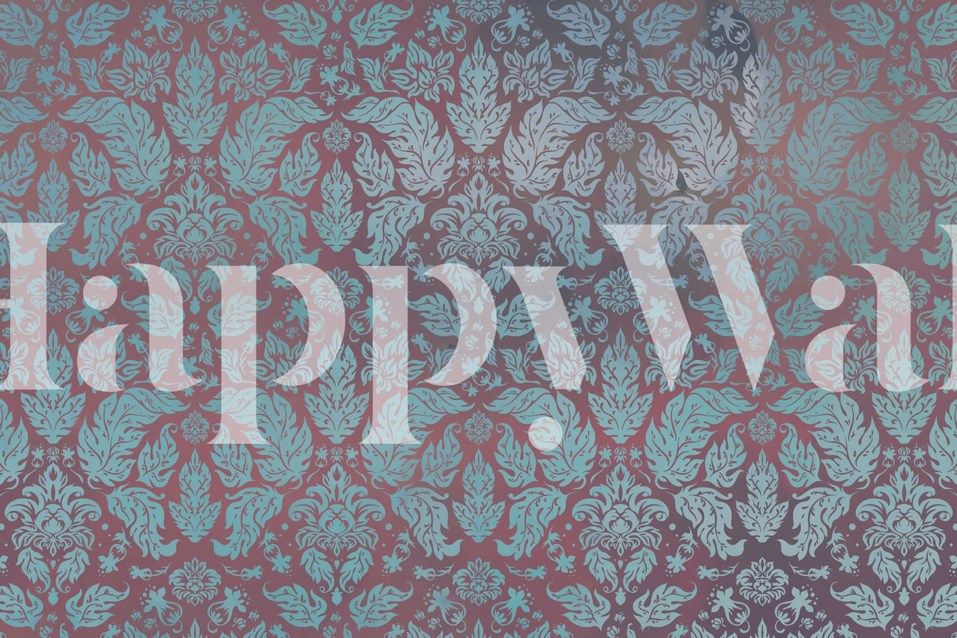 Damask Luxury Pattern behang in een kamer