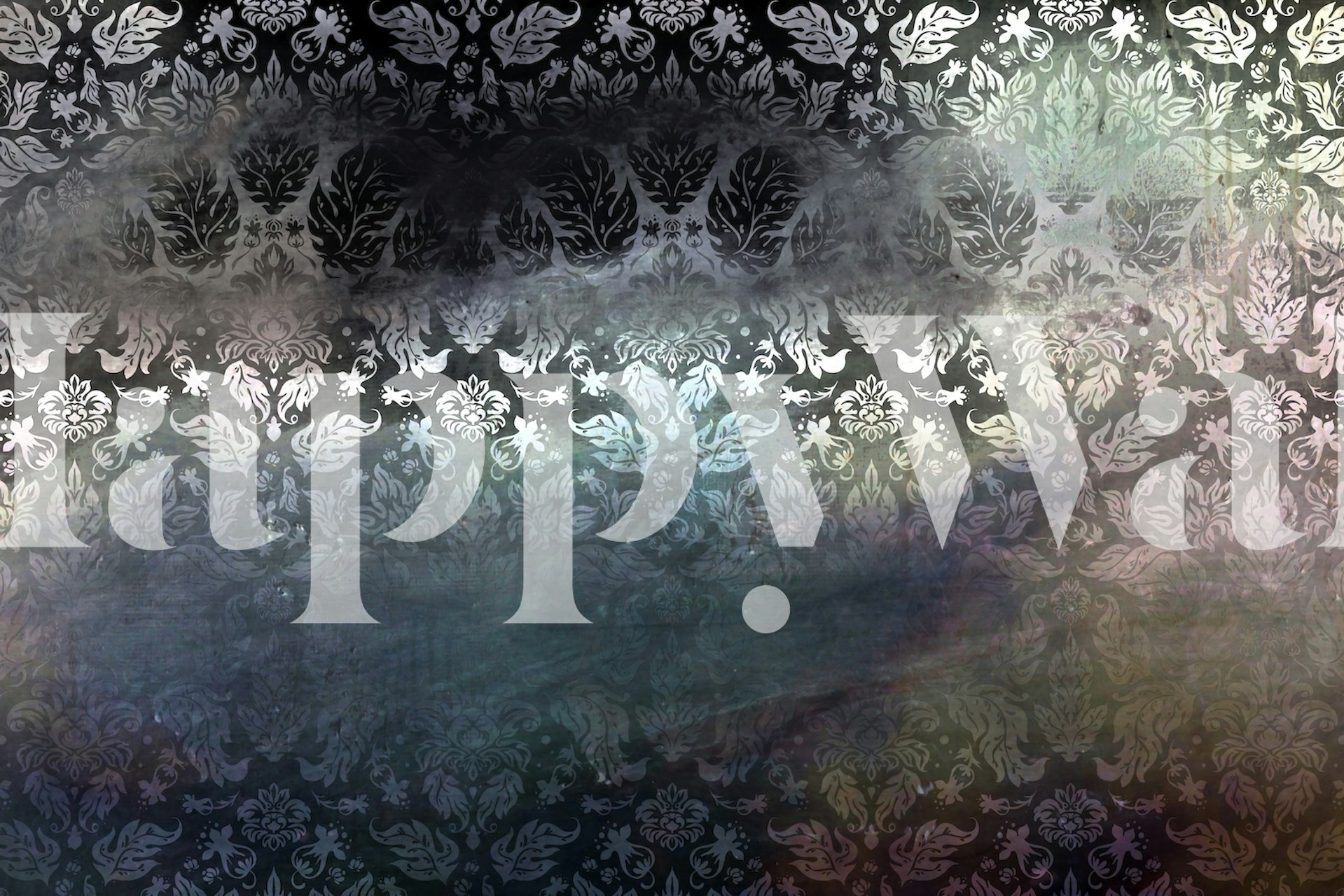 Mystic Damask Luxury Florals wallpaper in a room