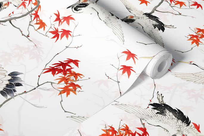 Cranes And Brancheswallpaper roll