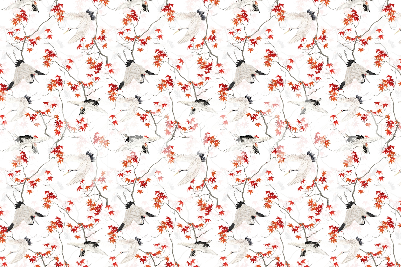 Cranes And Branches wallpaper | Happywall