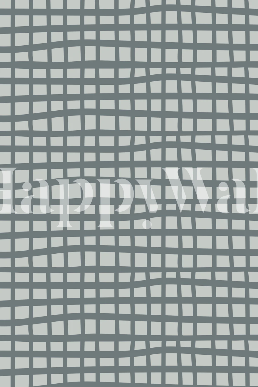 Monochrome abstract wallpaper design in room