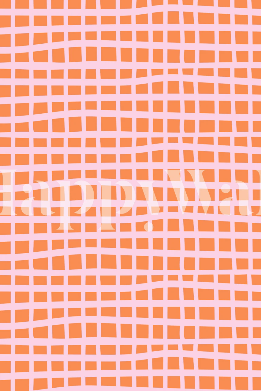 Simple Abstract Geometry Cutouts Rosa Orange tapetdesign