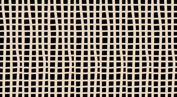 Modern Abstract Geometry Pattern Black Cream