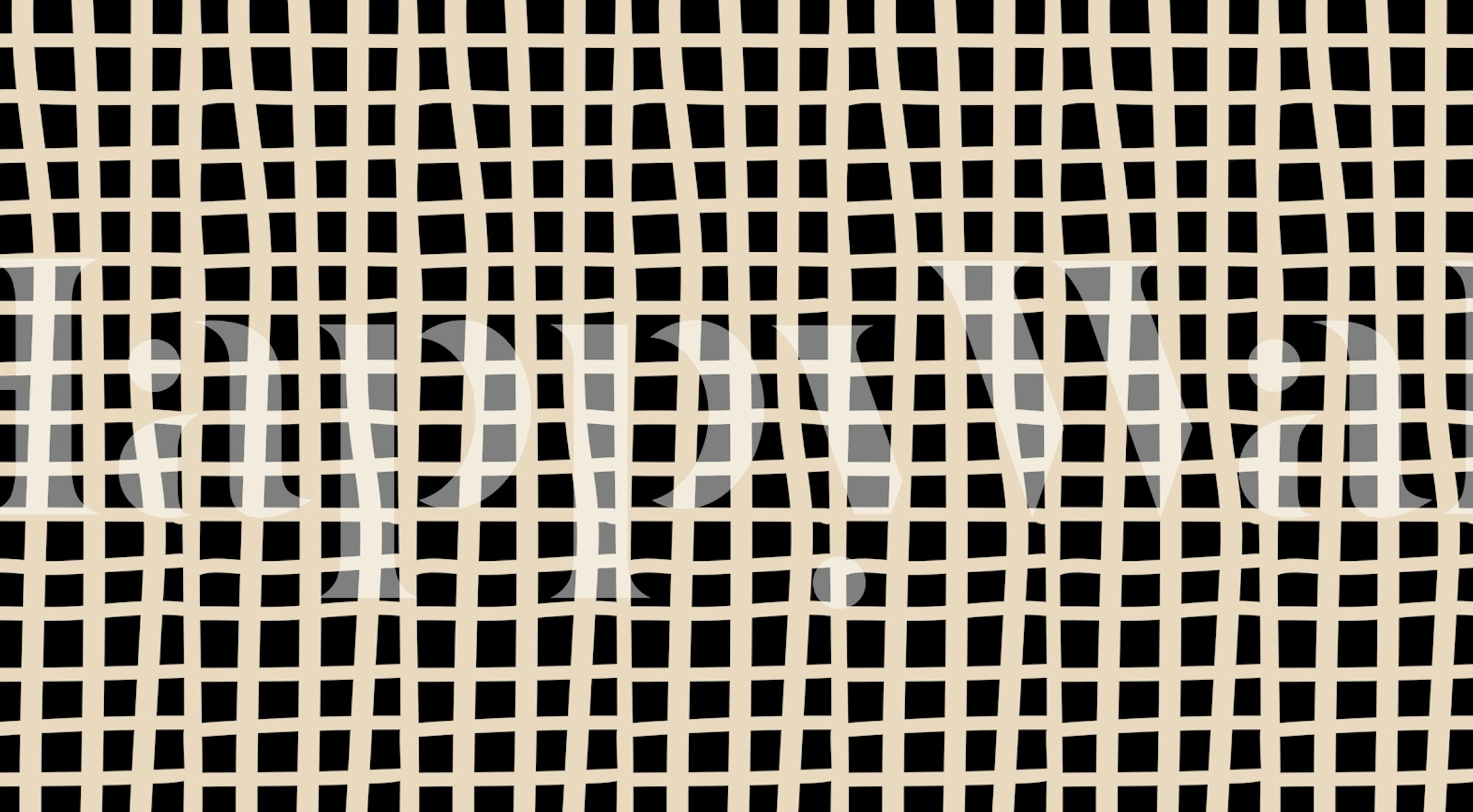 Geometric pattern in black and cream colors wallpaper