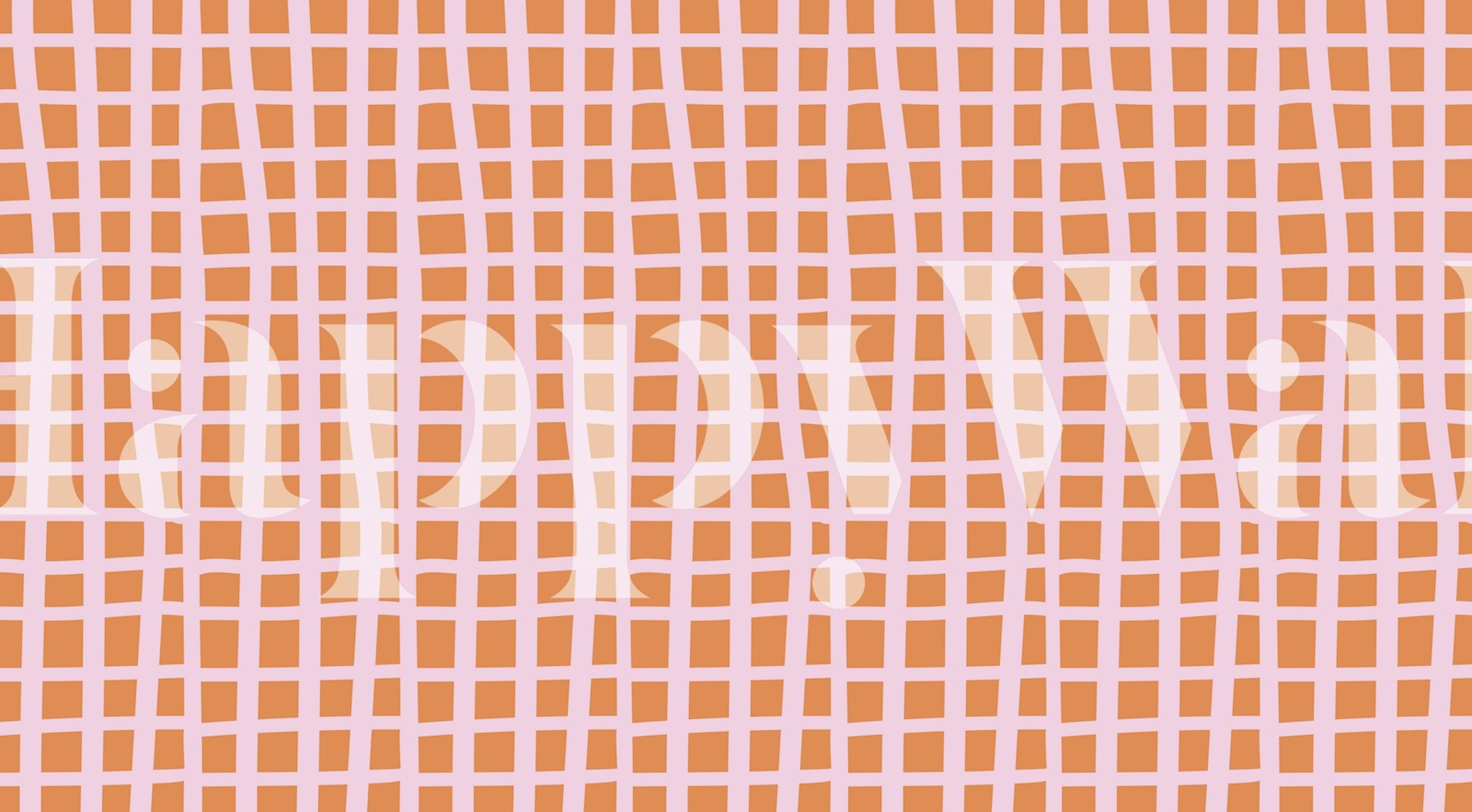 Modern abstract geometry pattern in orange and pink