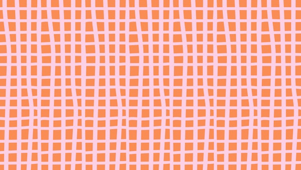 Modern Abstract Geometry Pattern Orange Pink