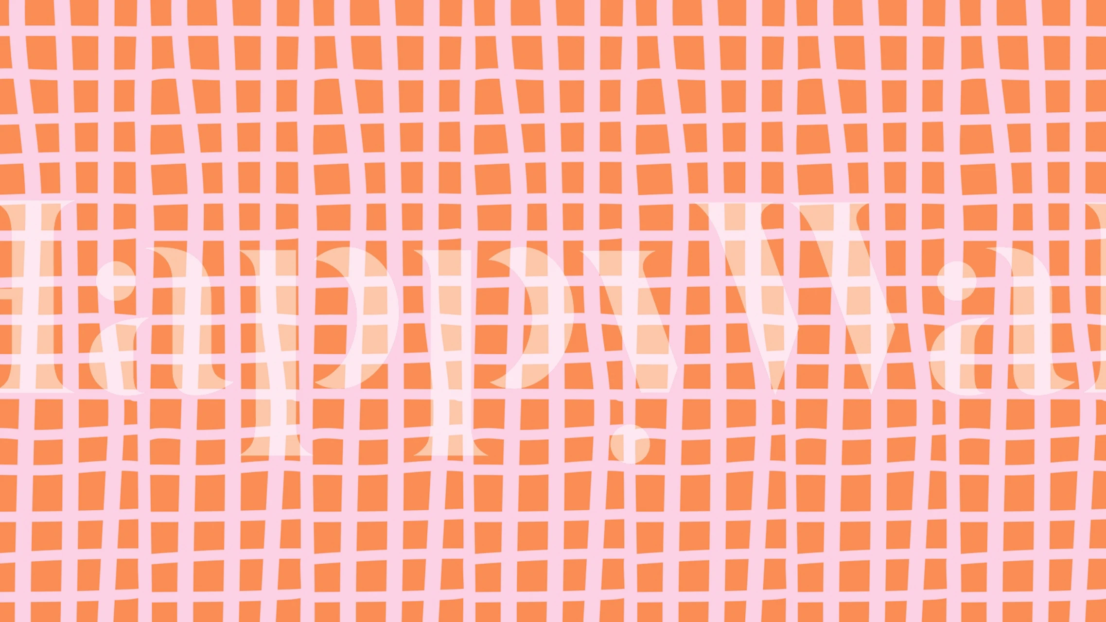 Modern abstract geometry pattern in orange and pink
