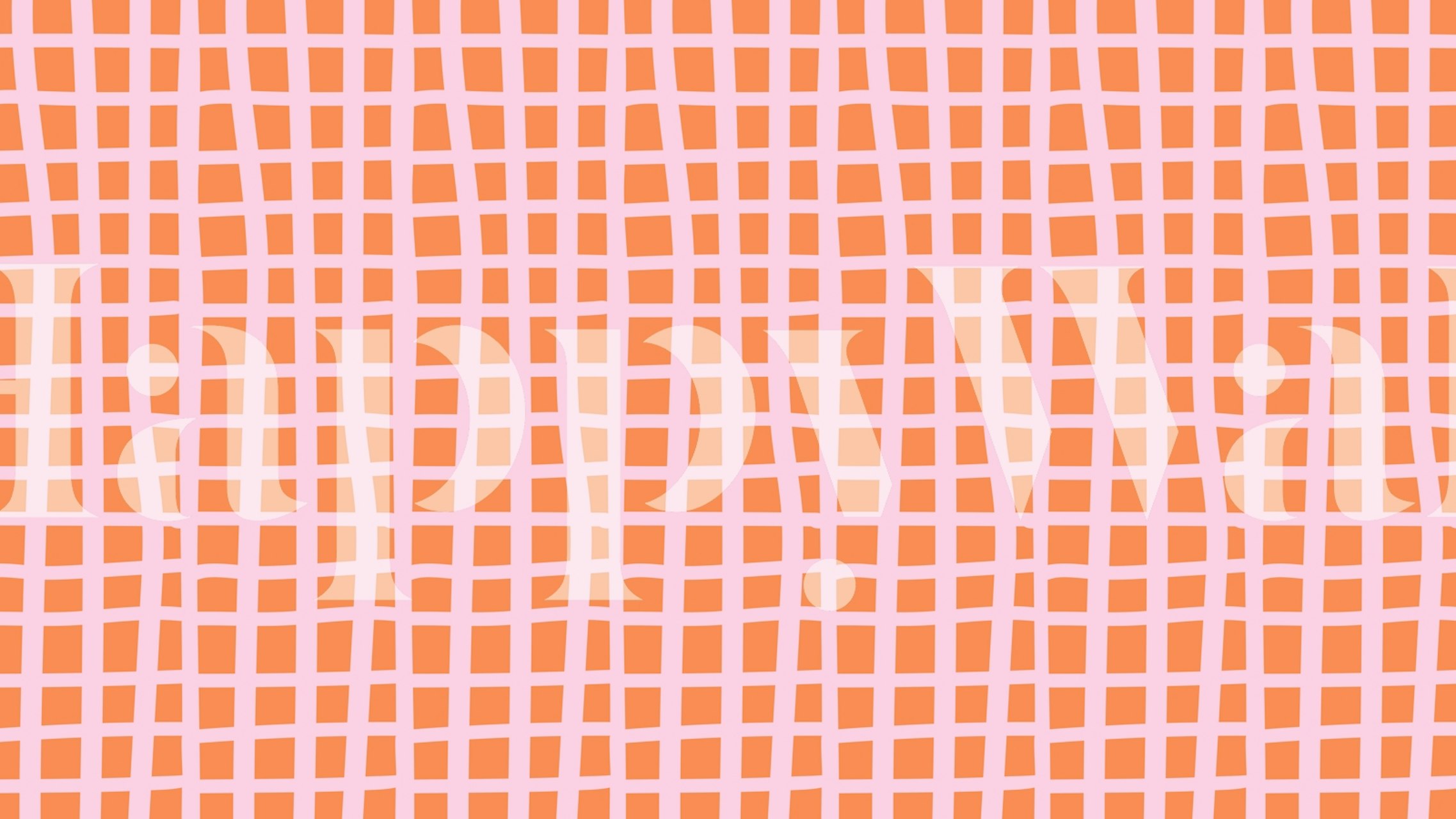 Modern abstract geometry pattern in orange and pink