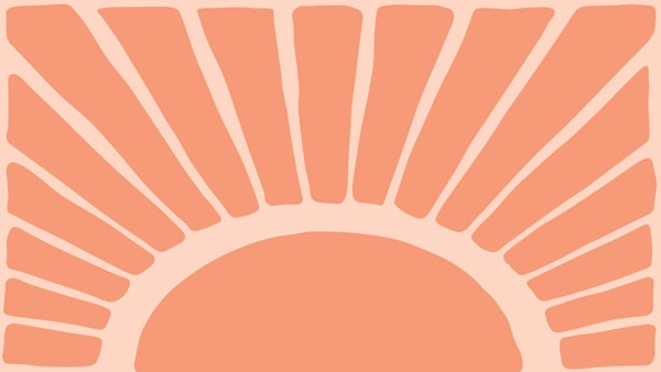 Modern Abstract Geo Cutouts Sunshine Peach