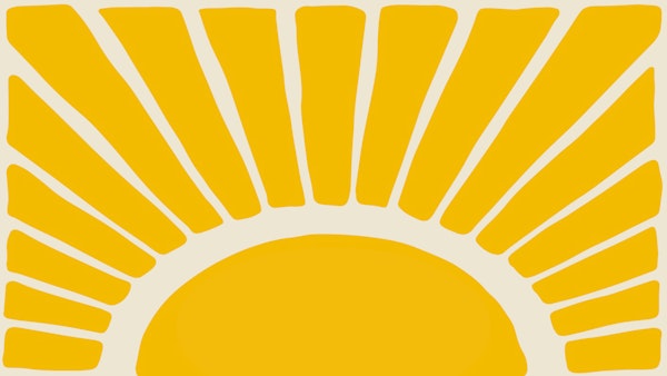 Modern Abstract Cutouts Sunshine Yellow Cream