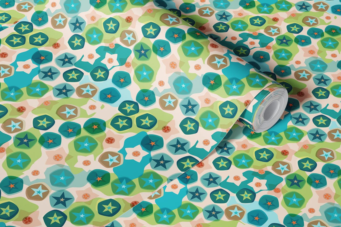 Sea Floral Pattern wallpaper roll