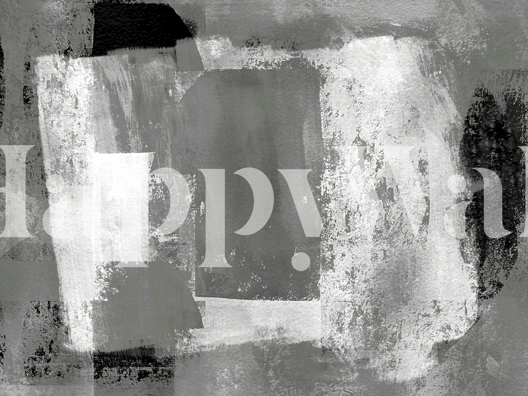Carta da parati Monochrome Bauhaus esposta in una stanza