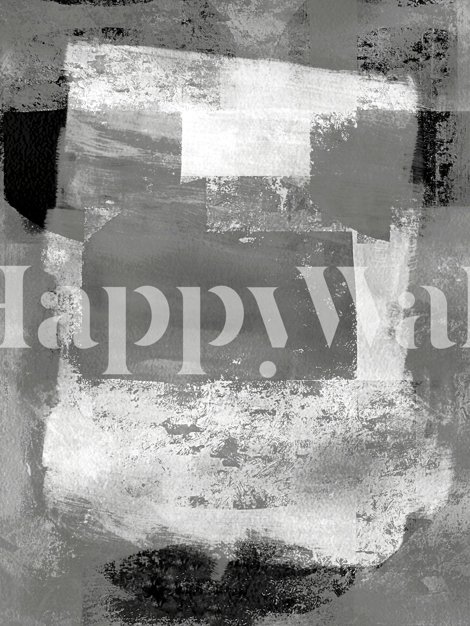 Monochrome Bauhaus wallpaper in a room