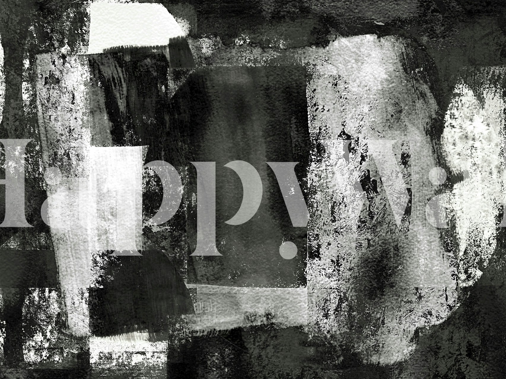 Black and white abstract brush stroke wallpaper