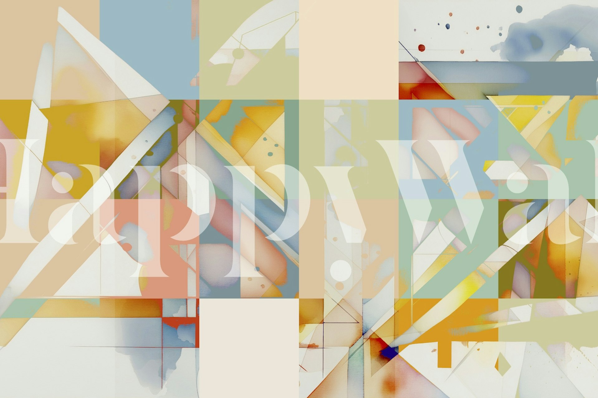 Urban Tribal Bauhaus Grunge wallpaper in a room