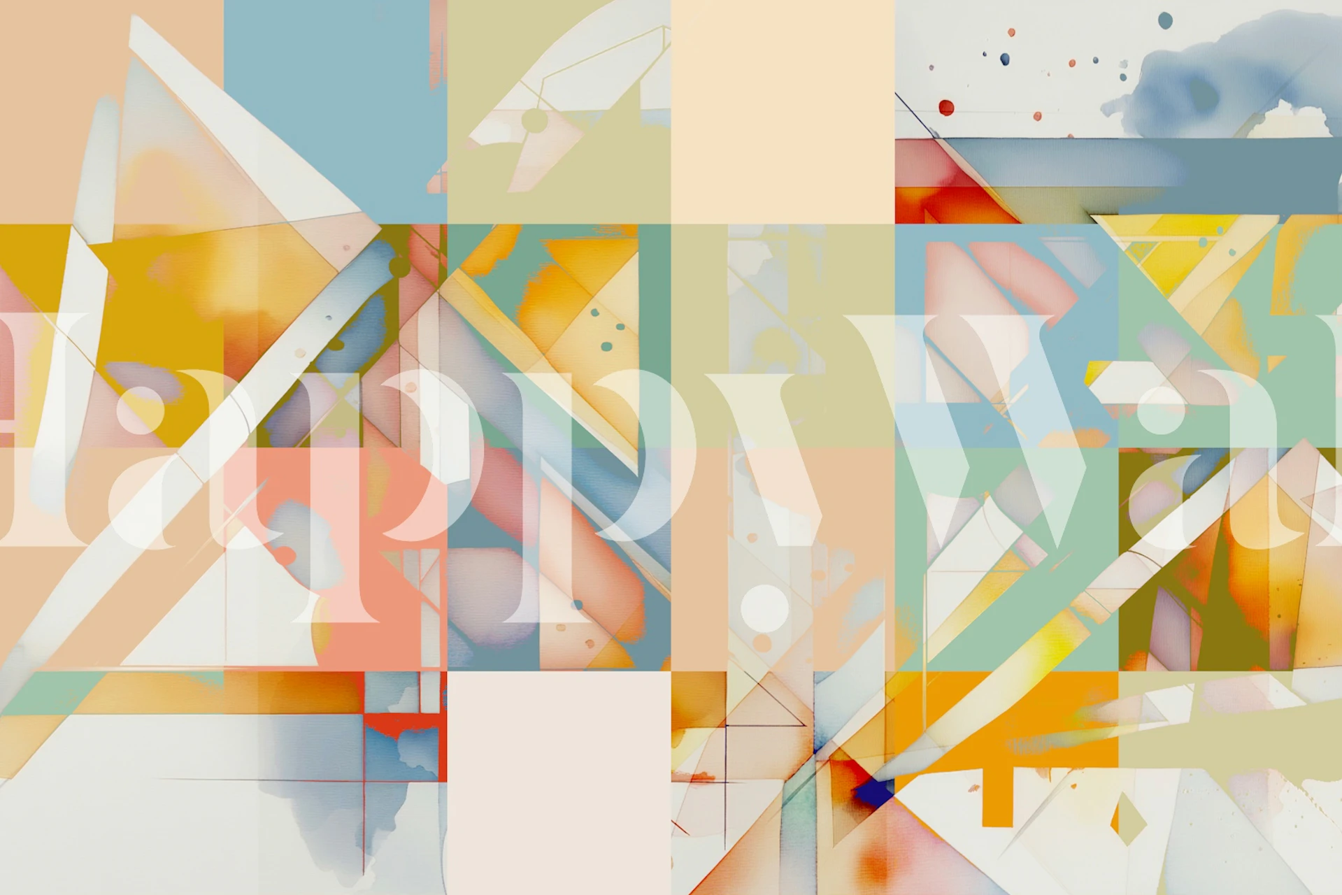 Urban Tribal Bauhaus Grunge wallpaper in a room