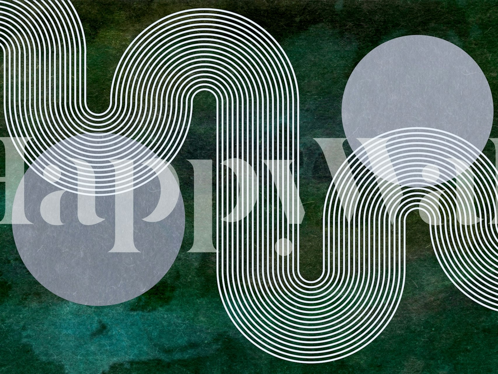 Moon Waves tapet i et moderne rum