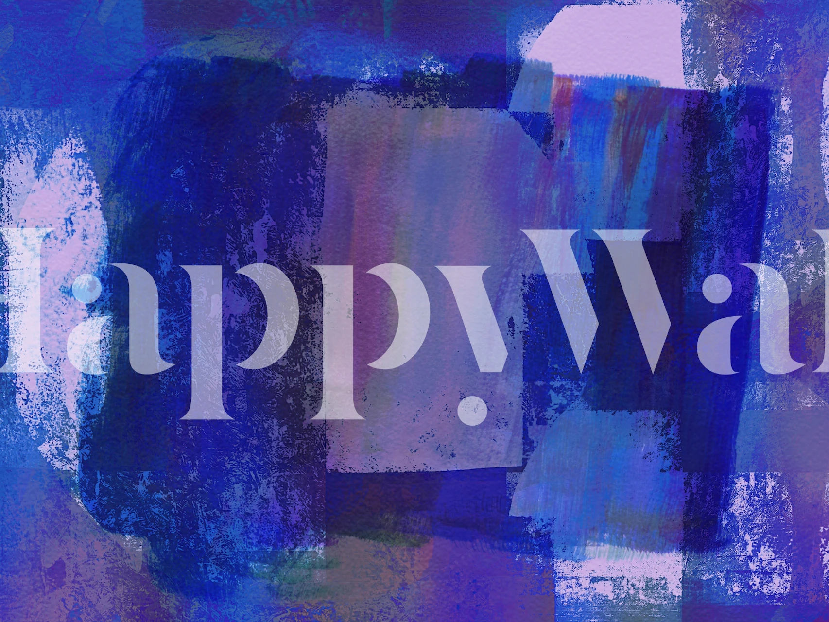 Blue Bauhaus Surface Design Tapete in einem Raum