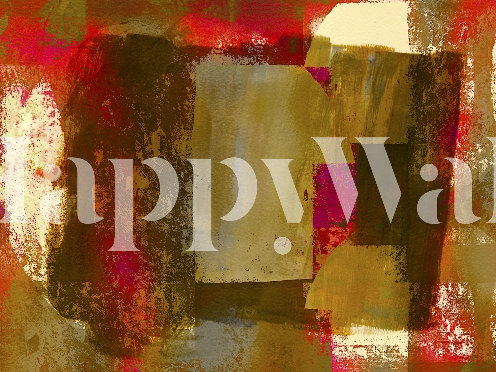 Earthy Bauhaus overflatedesign tapet i et rom