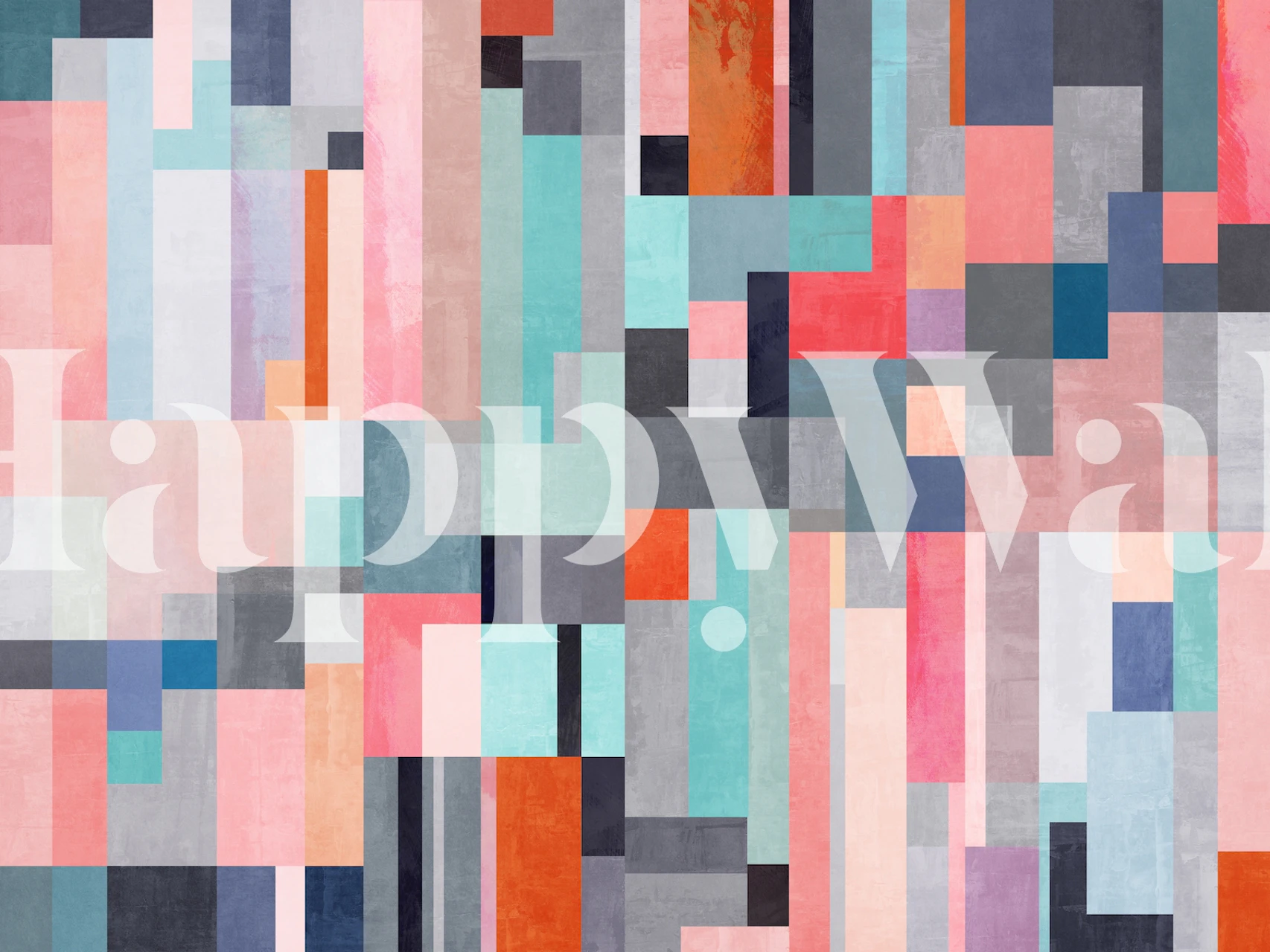 Fototapeta Abstraktní geometrické obdélníky ve směsi pastelových a výrazných barev