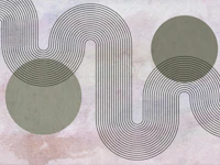 Muted Curvy Bauhaus Wave tapete