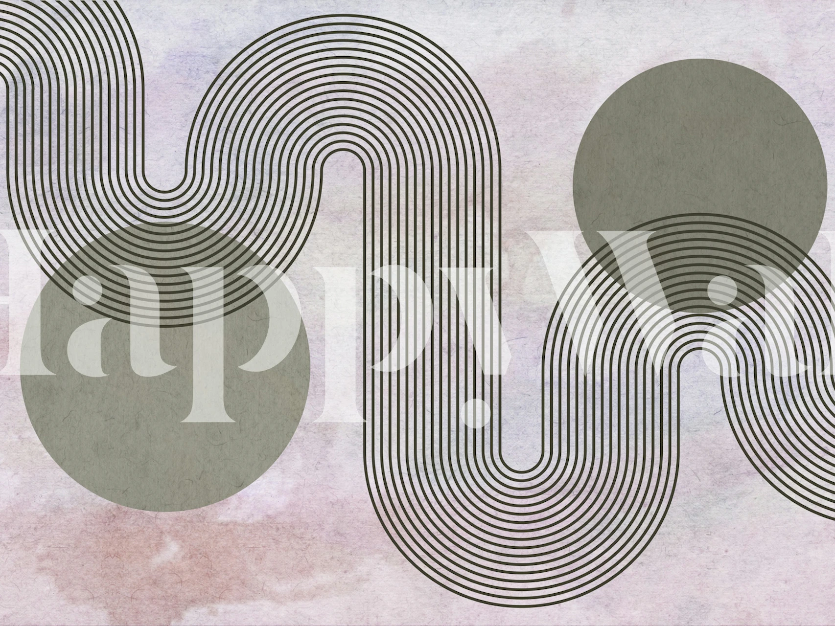 Muted Curvy Bauhaus Wave w pokoju