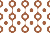 Rust Brown Retro 70s Groovy Geometry tapet