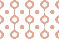 Blush White Retro 70s Groovy Geometry tapet