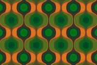 Green Retro 70s Groovy Geometry wallpaper