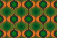 Green Retro 70s Groovy Geometry behang