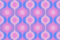 Retro Vintage 70s Groovy Geometry Pattern tapete