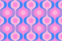 Retro Vintage 70s Groovy Geometry Pattern tapety