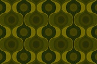 Moody Green 70s Groovy Geometry wallpaper