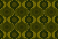 Moody Green 70s Groovy Geometry tapetit