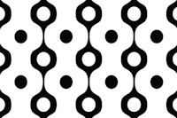 Black White 70s Groovy Geometry tapet