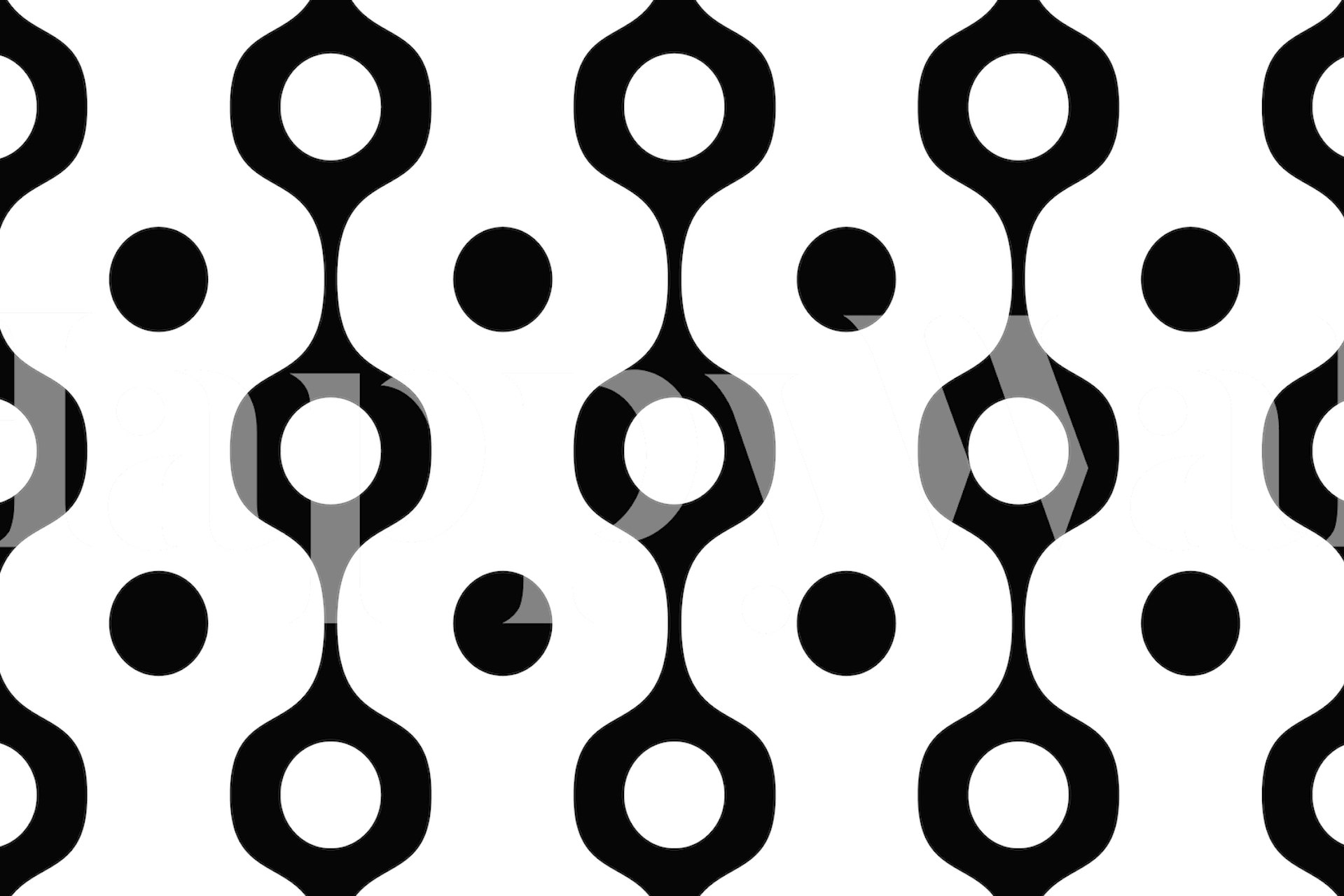 Bold black and white geometric pattern wallpaper